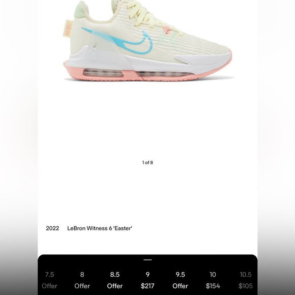 Size 9 Lebron witness 6 ‘Easter’ - Picture 7 of 7